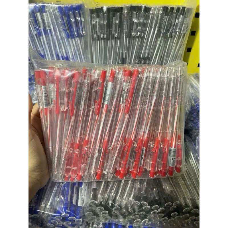 Combo 100 cây bút bi DF 207 0.7mm( Màu xanh/đỏ/đen)