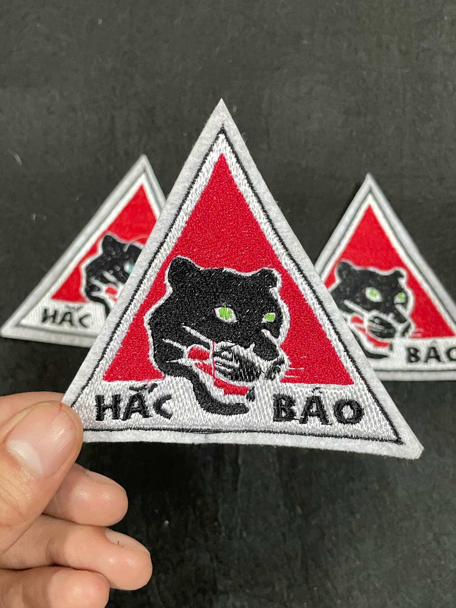 Patch thêu dán ủi phù hiệu Hắc Báo miếng dán ủi nhiệt dành cho quần áo miếng dán ủi quân đội