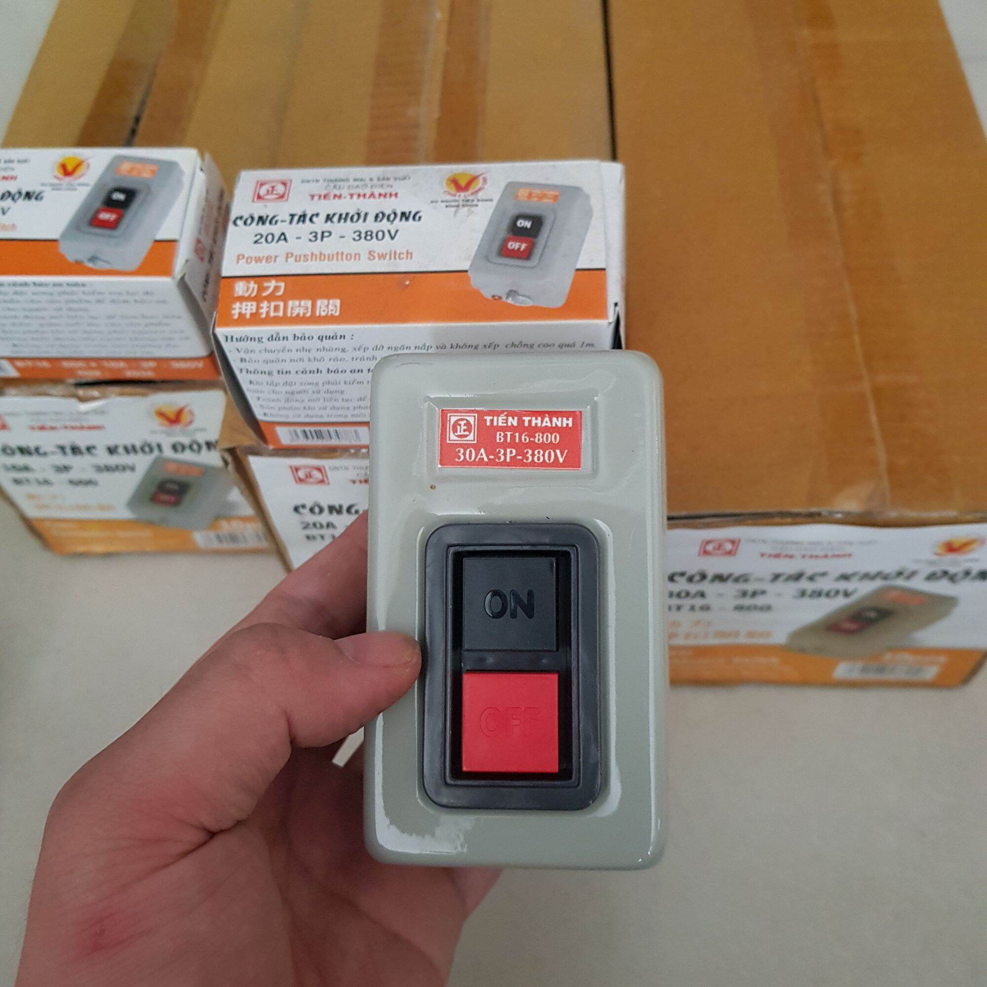 Công tắc khởi động từ 30a- công tắc on/off tiến thành 3p- 380v bt-16 chính hãng tiến thành