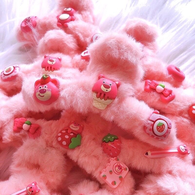 KẸP TÓC CÀNG CUA BÔNG GẤU DÂU LOTSO (ngẫu nhiên)