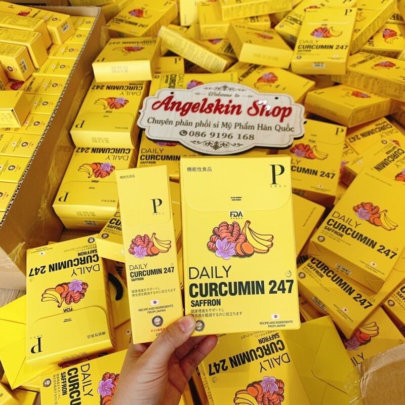 Combo 2 hộp Thạch nghệ Saffron vị chuối Nano 247 Daily Curcumin PAREA Japan