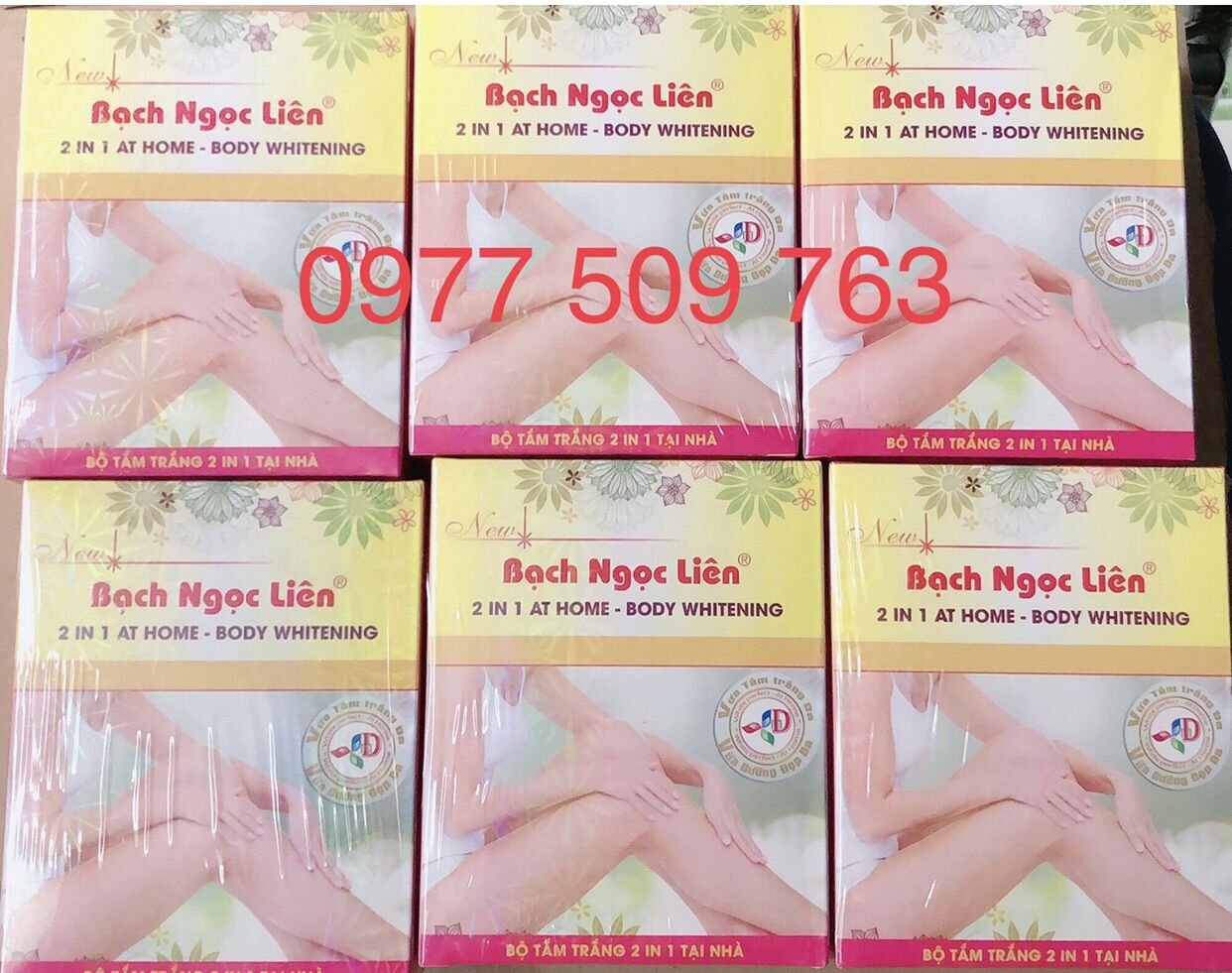 10 hộp - Tắm Trắng Body Bạch Ngọc Liên 200gr