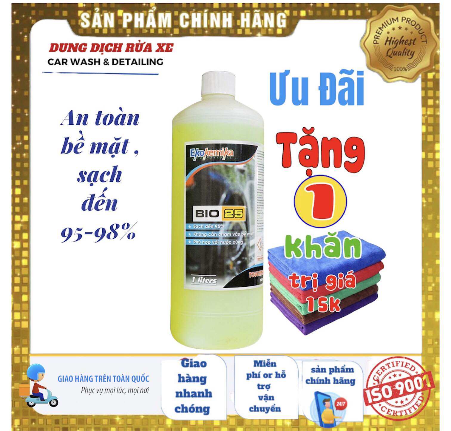 Dung dịch nước rửa xe không chạm bio 25 -1l