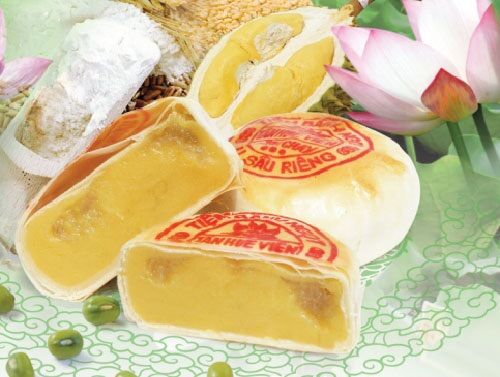 Gói 4 chiếc (400g) bánh Pía chay đậu xanh sầu riêng Tân Huê Viên - Đặc sản Sóc Trăng