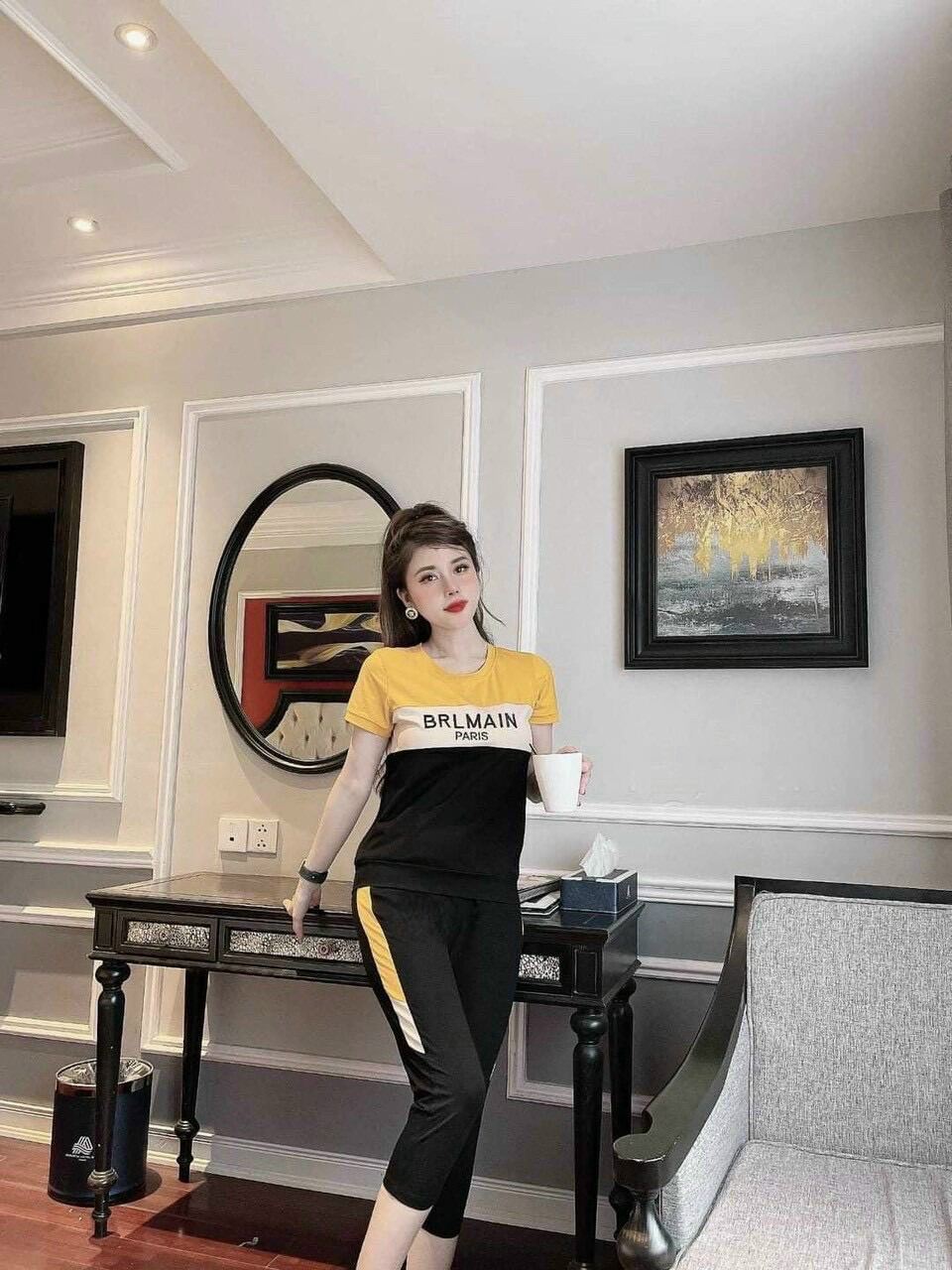 Đồ bộ mặc nhà, set bộ thun lửng, set bộ ngố chất cotton co giản mặc nhà dễ thương form rộng thoải mái bigsize tới 85kg