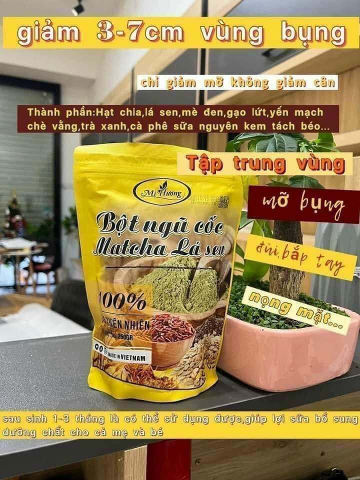 Chính Hãng Bột Ngũ Cốc Giảm Mỡ Bụng Matcha Lá Sen Mị Hương