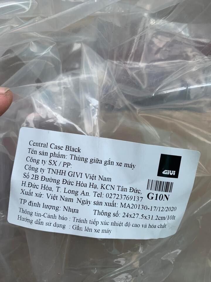 Thùng Givi chính hãng cho ex 135 ( 2006-2010)