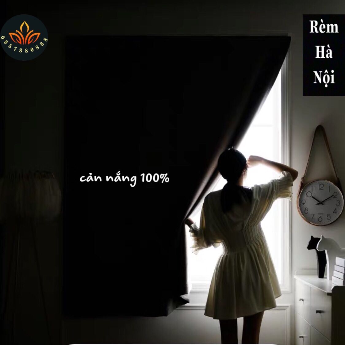Rèm dán tường,rèm vải thô cao cấp