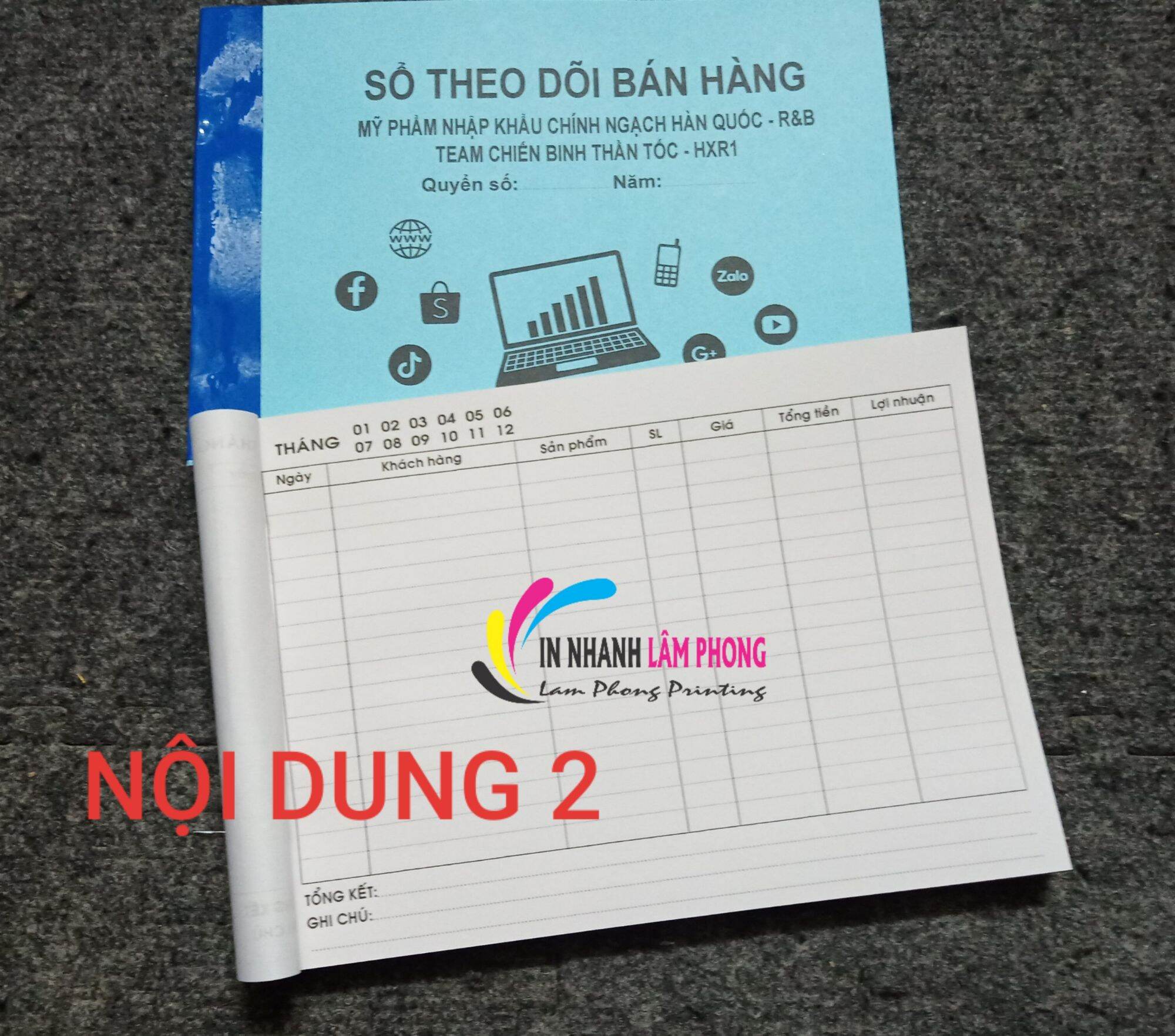 Sổ Bán Hàng From Chuẩn Có Tình Trạng Đơn Hàng A5