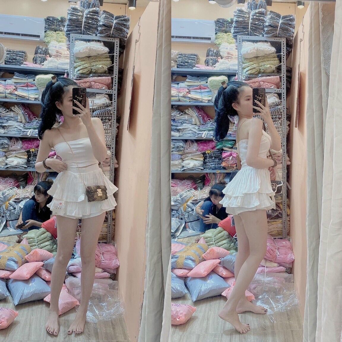 Hcmsét chân váy áo ống hàng đẹp chuẩn shop