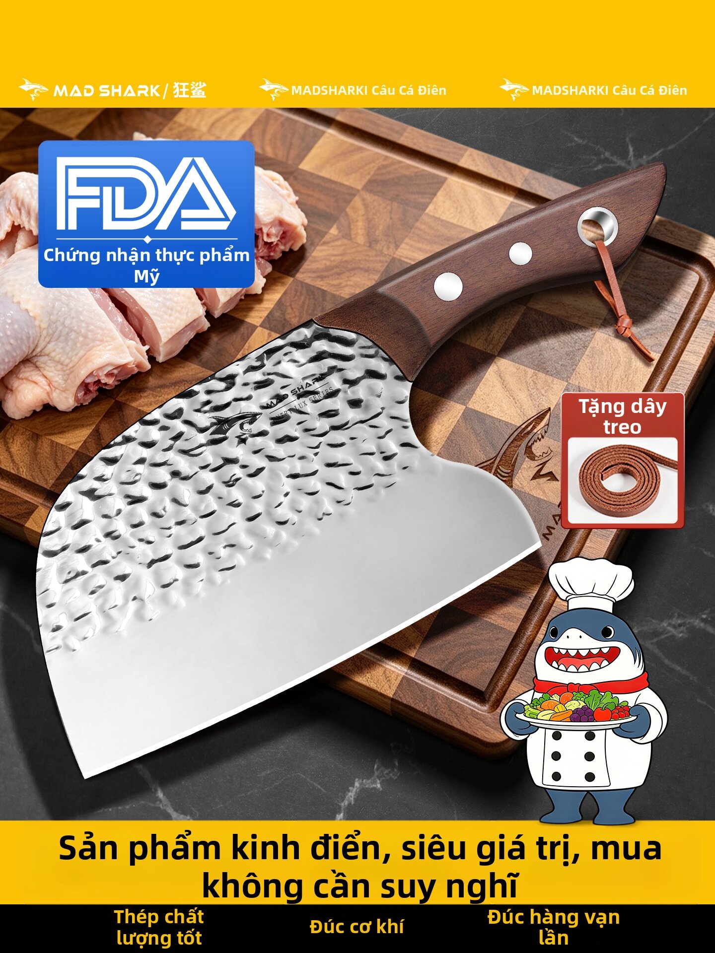 Mad Shark | Stainless Steel Forged Sharpened Knife for Women