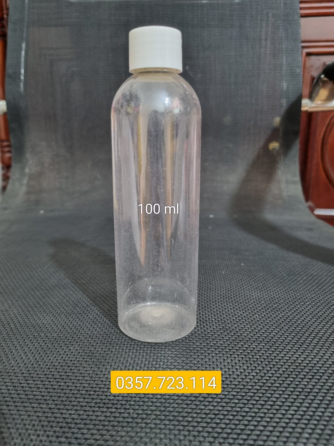 Chai nhựa trong 100ml nắp vặn