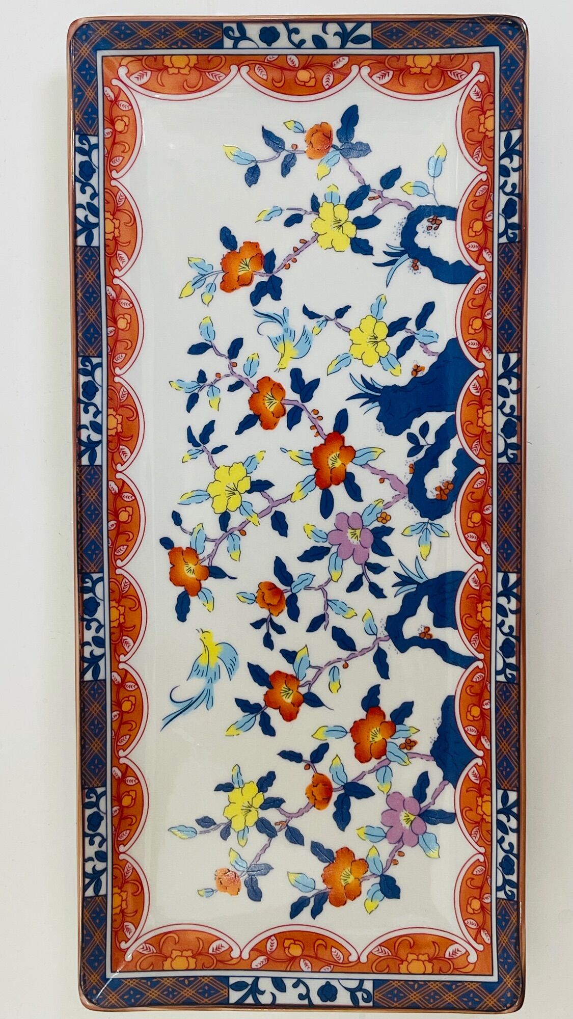 Dĩa sứ hoa hình chữ nhật - dài 28cm