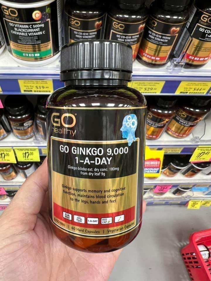 Bổ não Go Healthy Ginkgo 9000+ hoạt huyết dưỡng não tăng cường tuần hoàn não cải thiện trí nhớ tăng khả năng tập trung