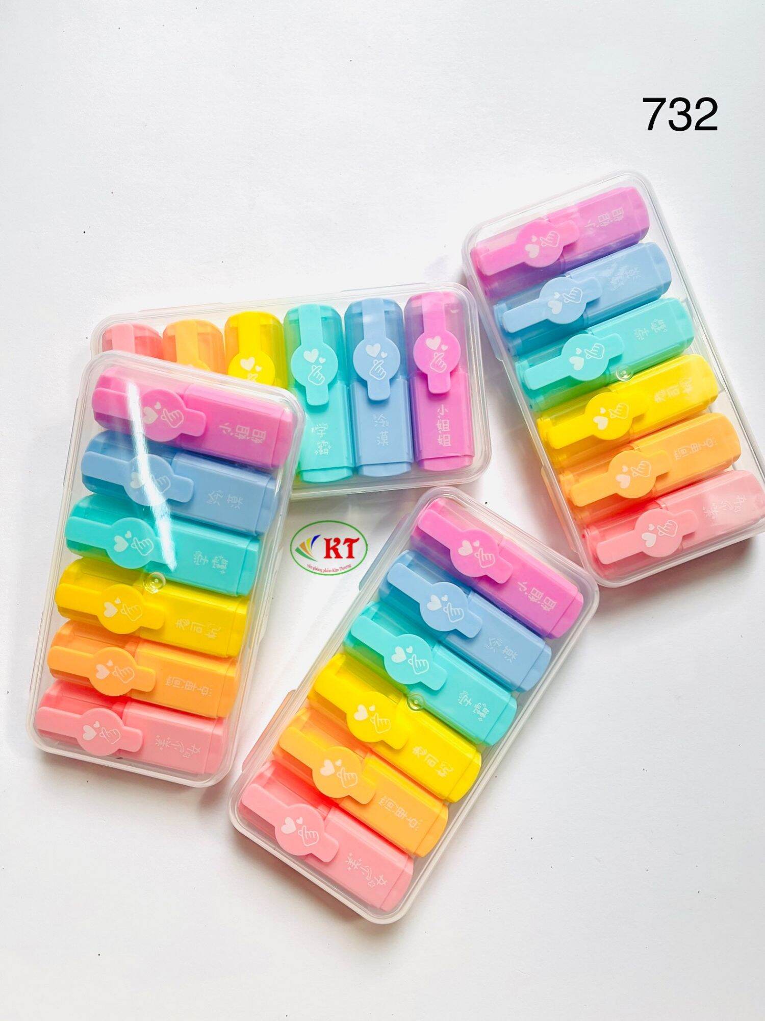 Bút dạ quang kiểu túi 6 cây 6 màu mã 732