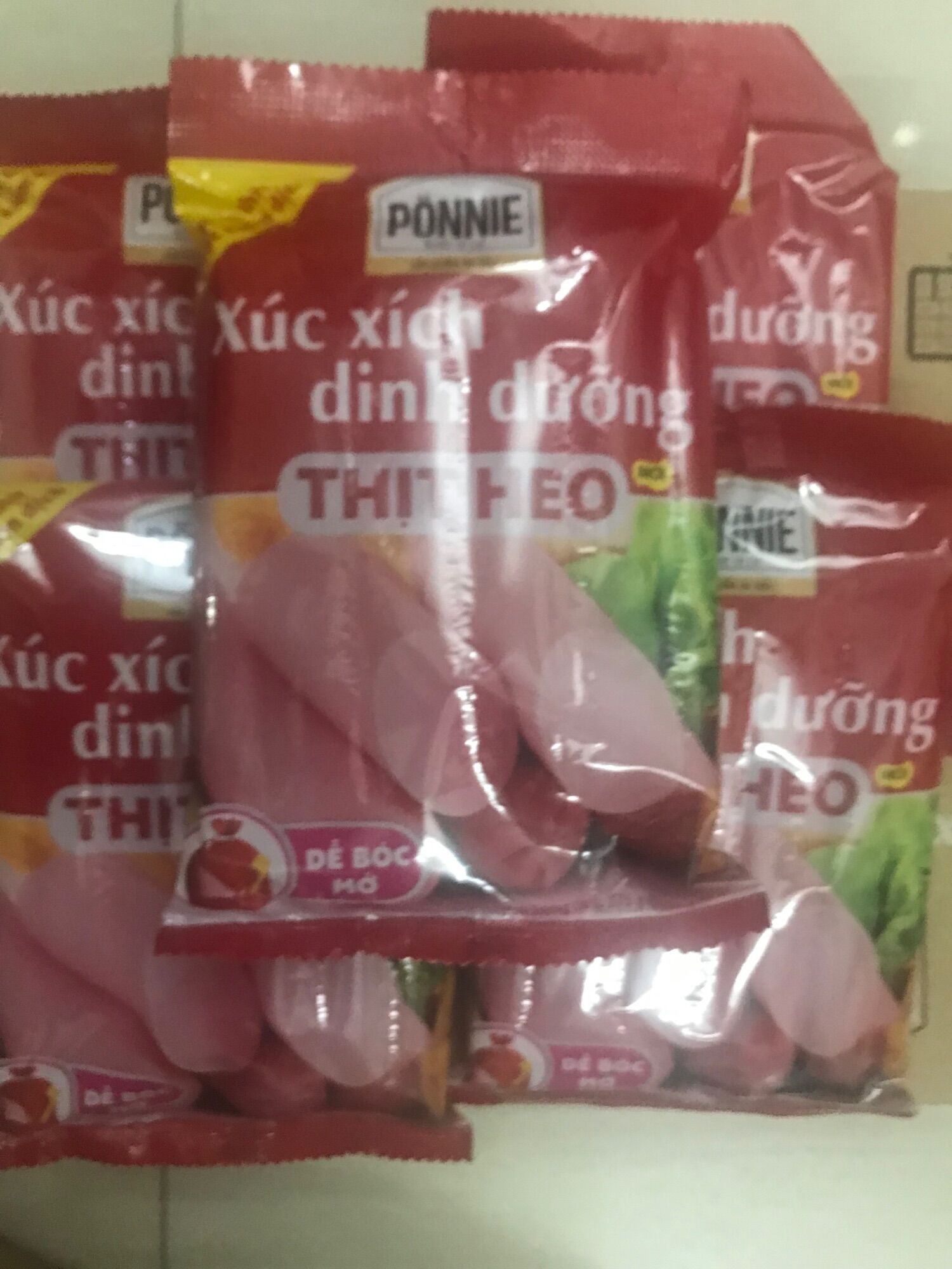 Combo 5 bịch xúc xích dinh dưỡng thịt heo 175gam(5câyx35gam)