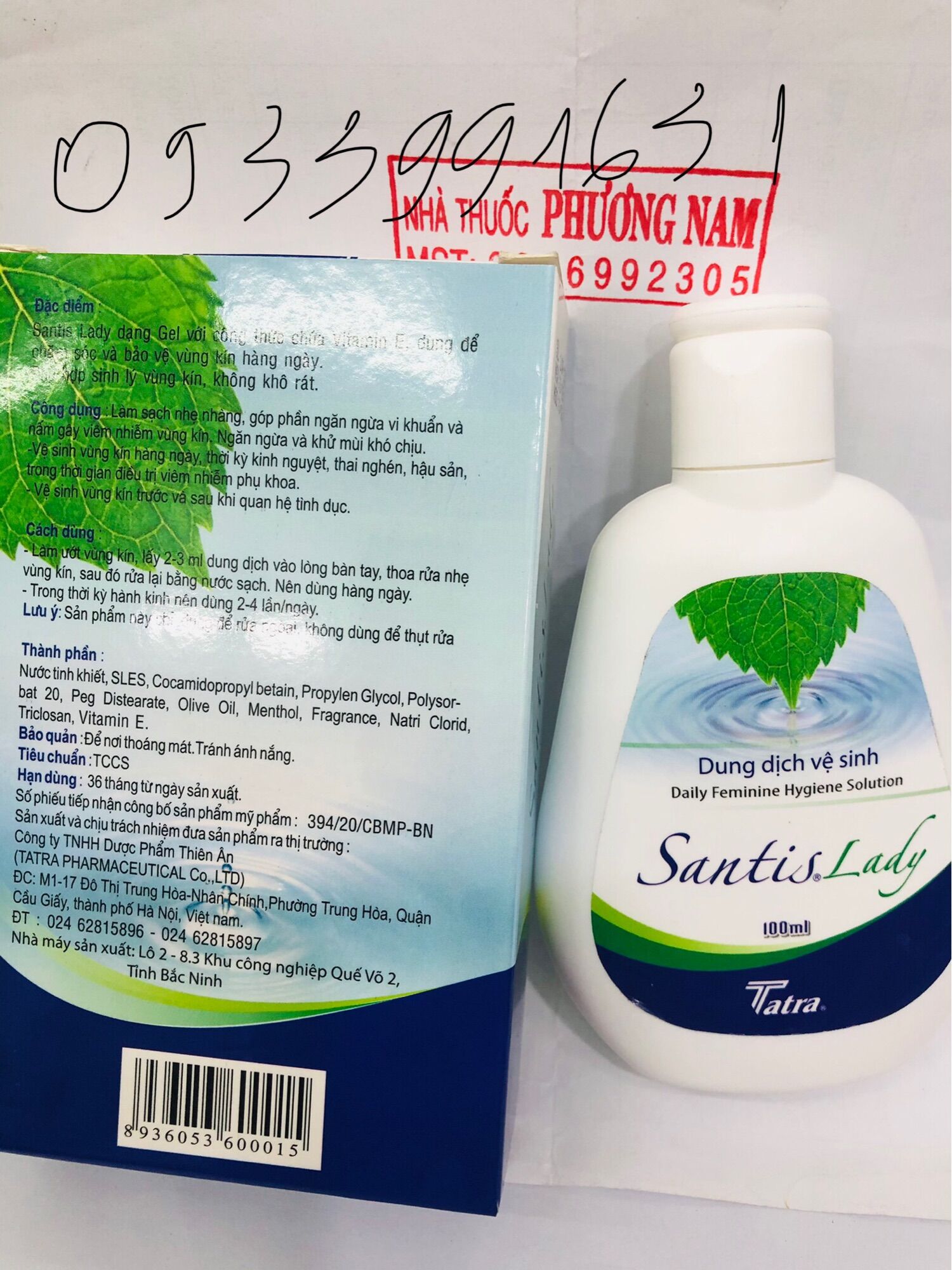 Dung dịch vệ sinh Santis Lady-chai 100ml