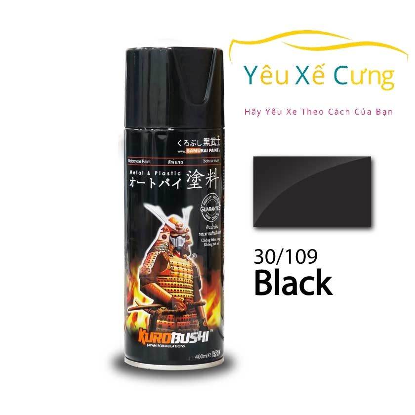 109 _ Chai sơn sịt xe máy SAMURAI 109 màu ĐEN BÓNG _ Black