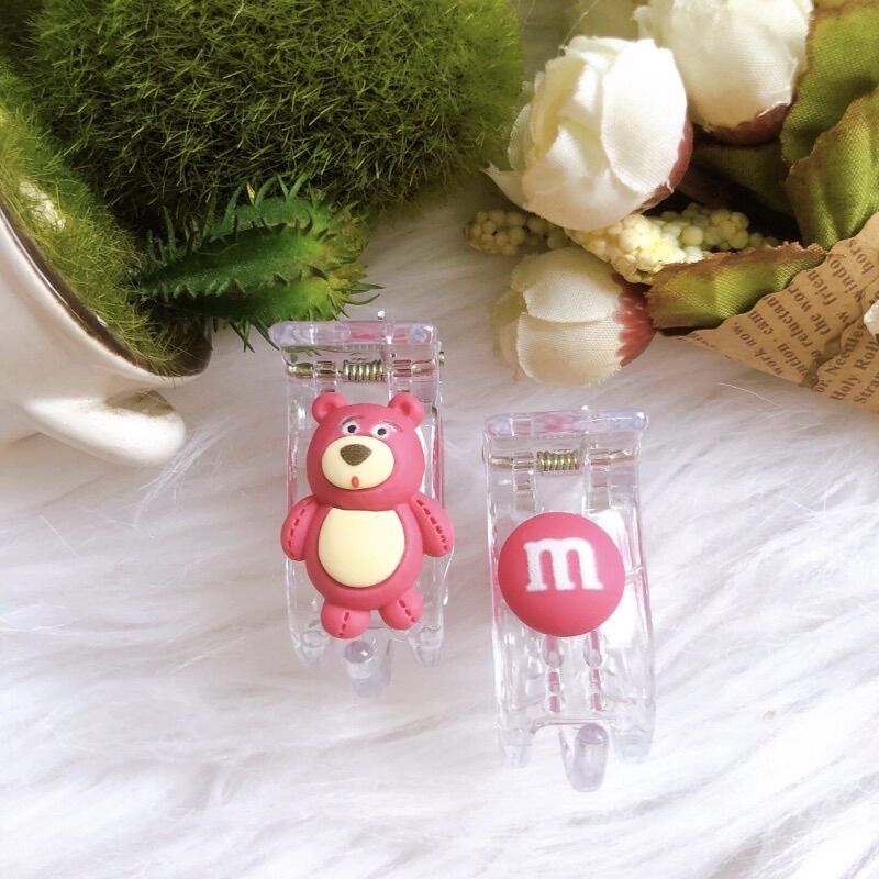 Kẹp tóc càng cua 3 răng gấu dâu Lotso