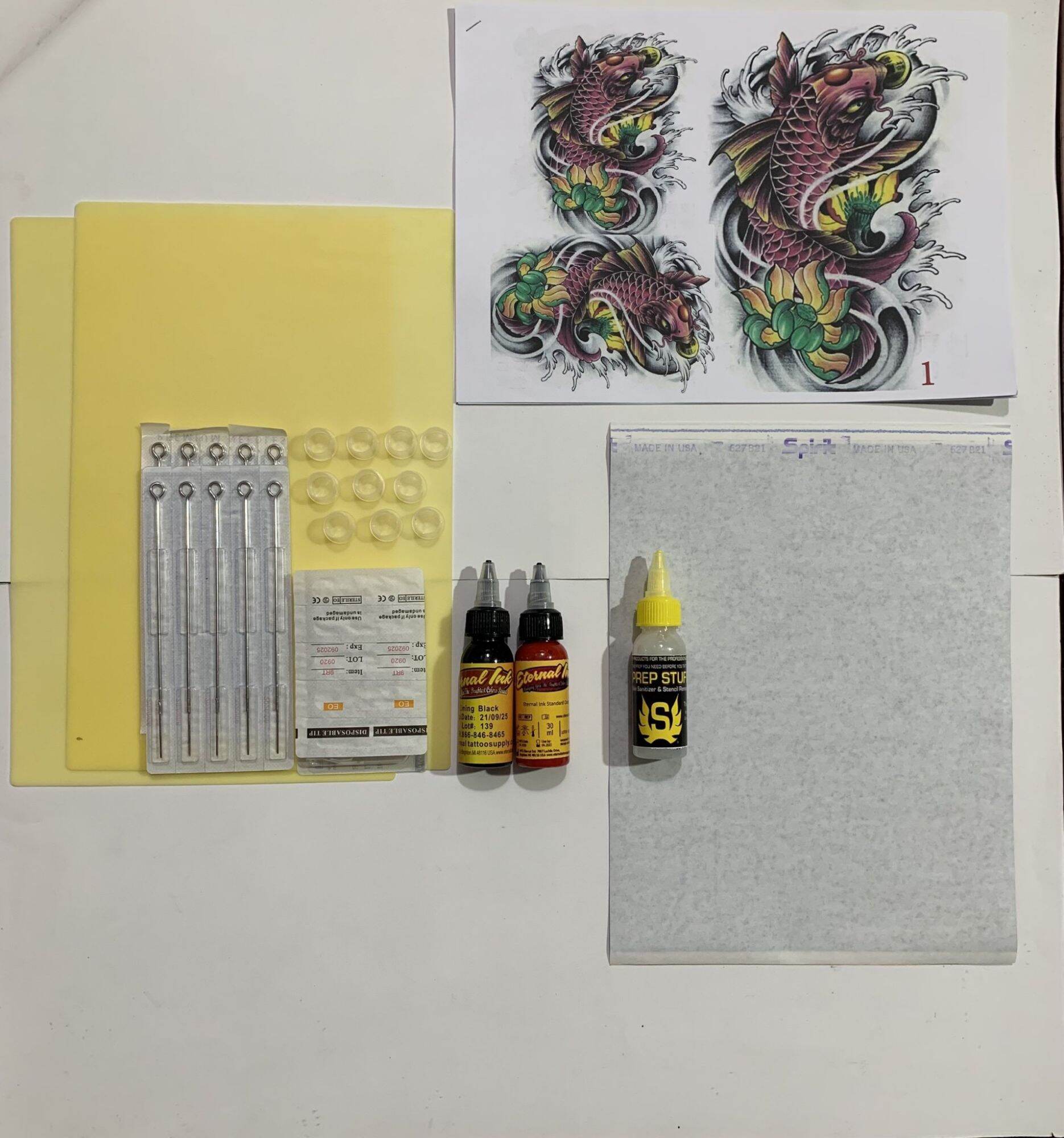 Combo 10 kim + 2 da A4 + 2 mực + giấy in