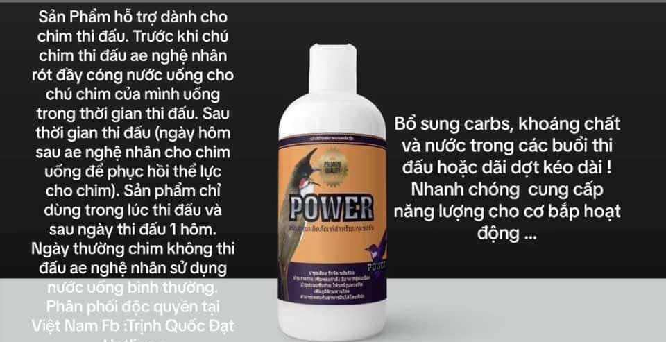 Hỗ trợ chim thi đấu_POWER