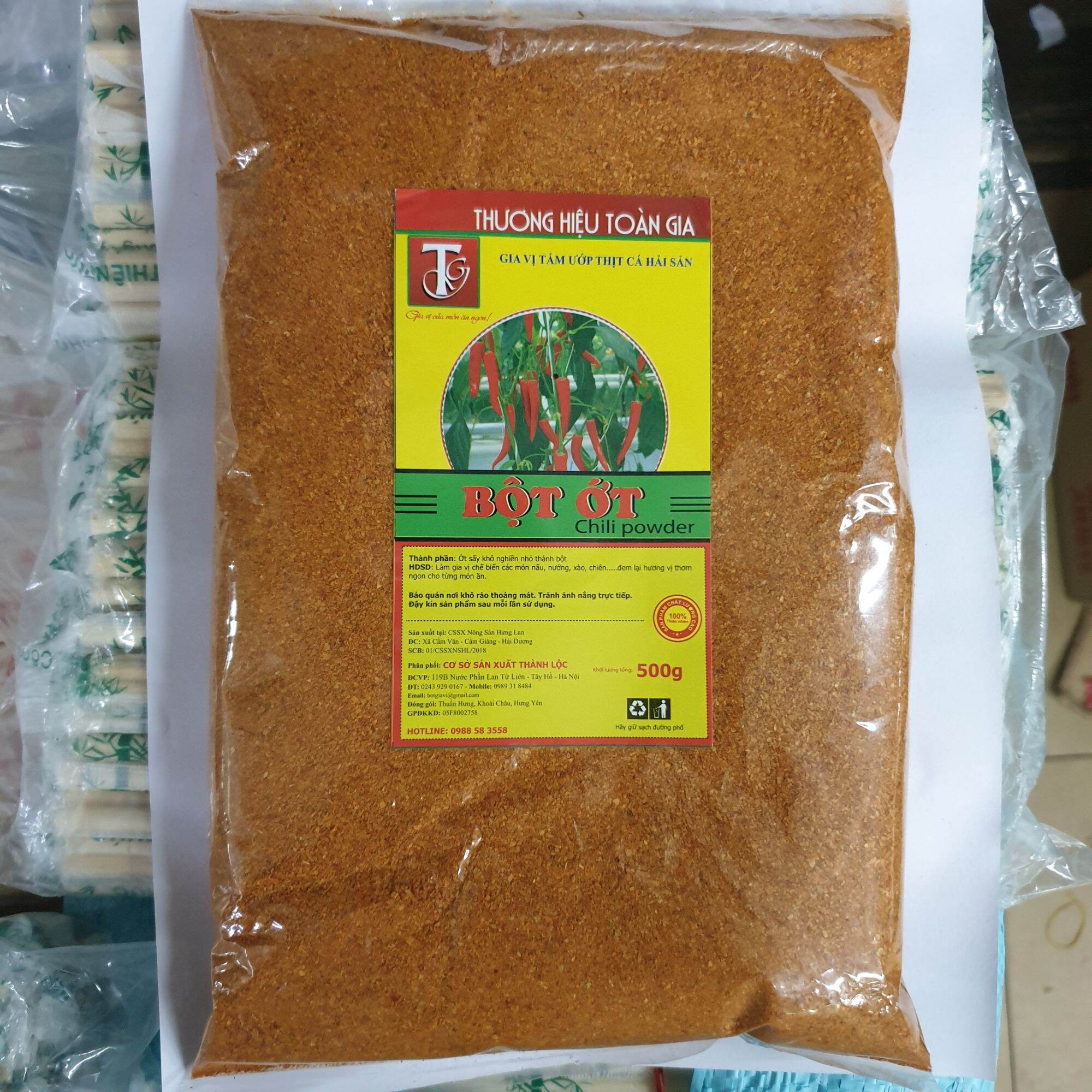 Bột ớt mịn gói 500g