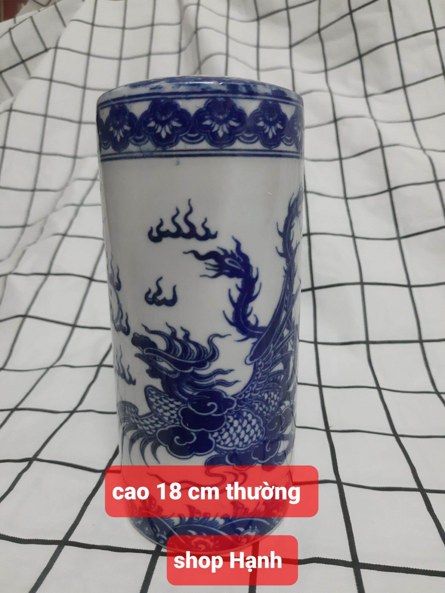 Ống đựng nhang men xanh có 2 size