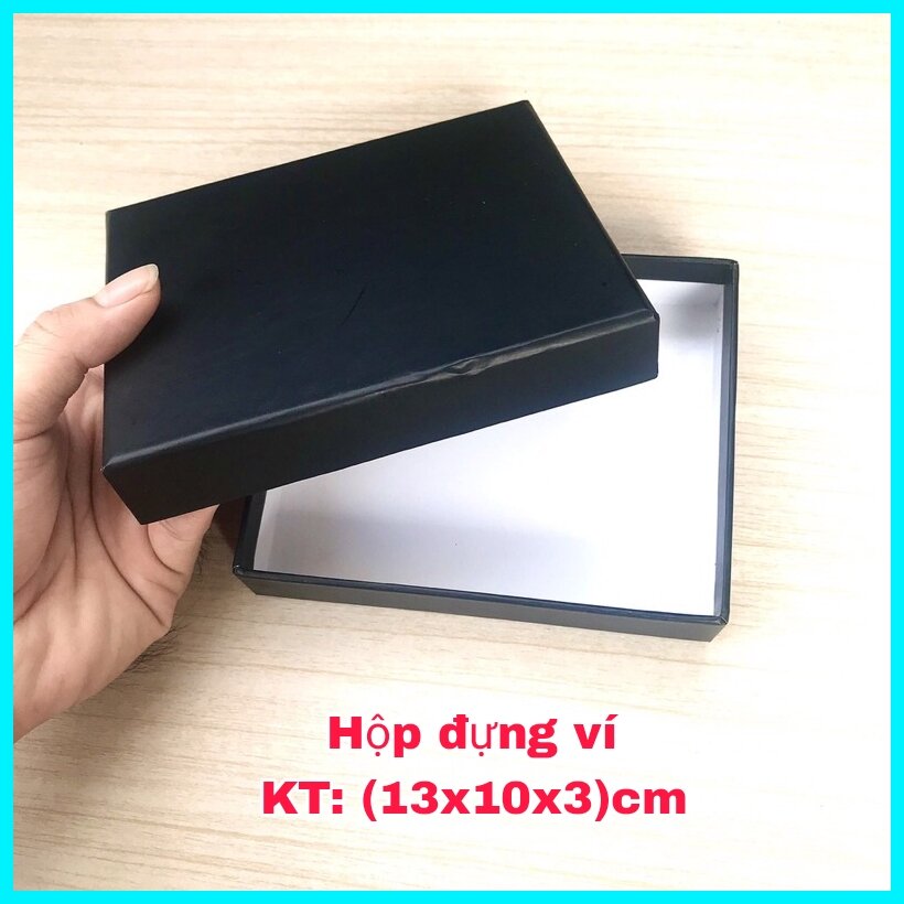 Hộp đựng ví nam - bóp nam màu đen sang trọng - hộp quà tặng - carton giấy cứng tốt