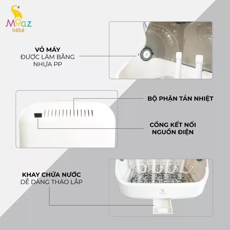 Máy úp bình sữa tiệt trùng bình sữa Moaz bebe