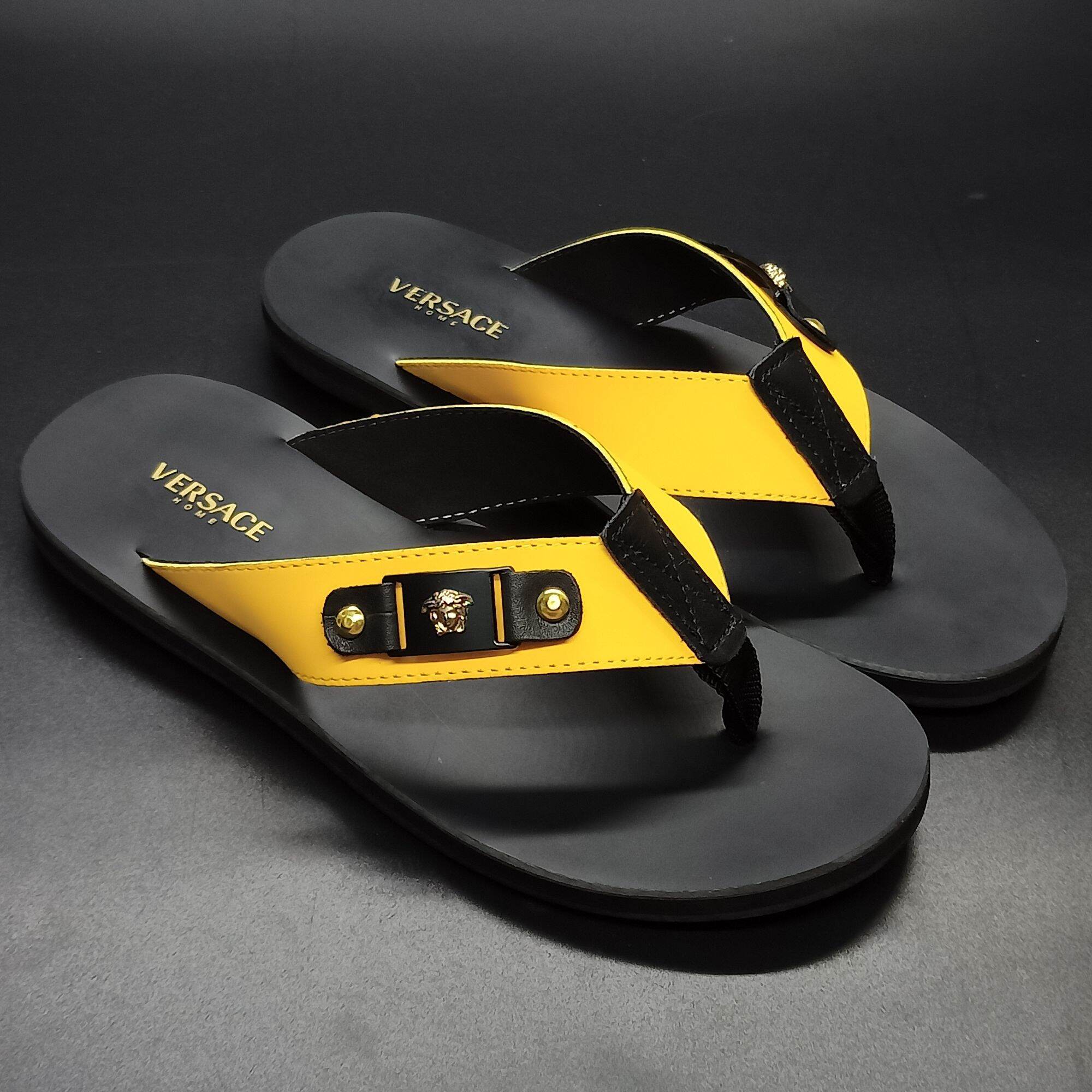 Dép kẹp Versace siêu phẩm hàng cao cấp quai vàng LADATAKshops