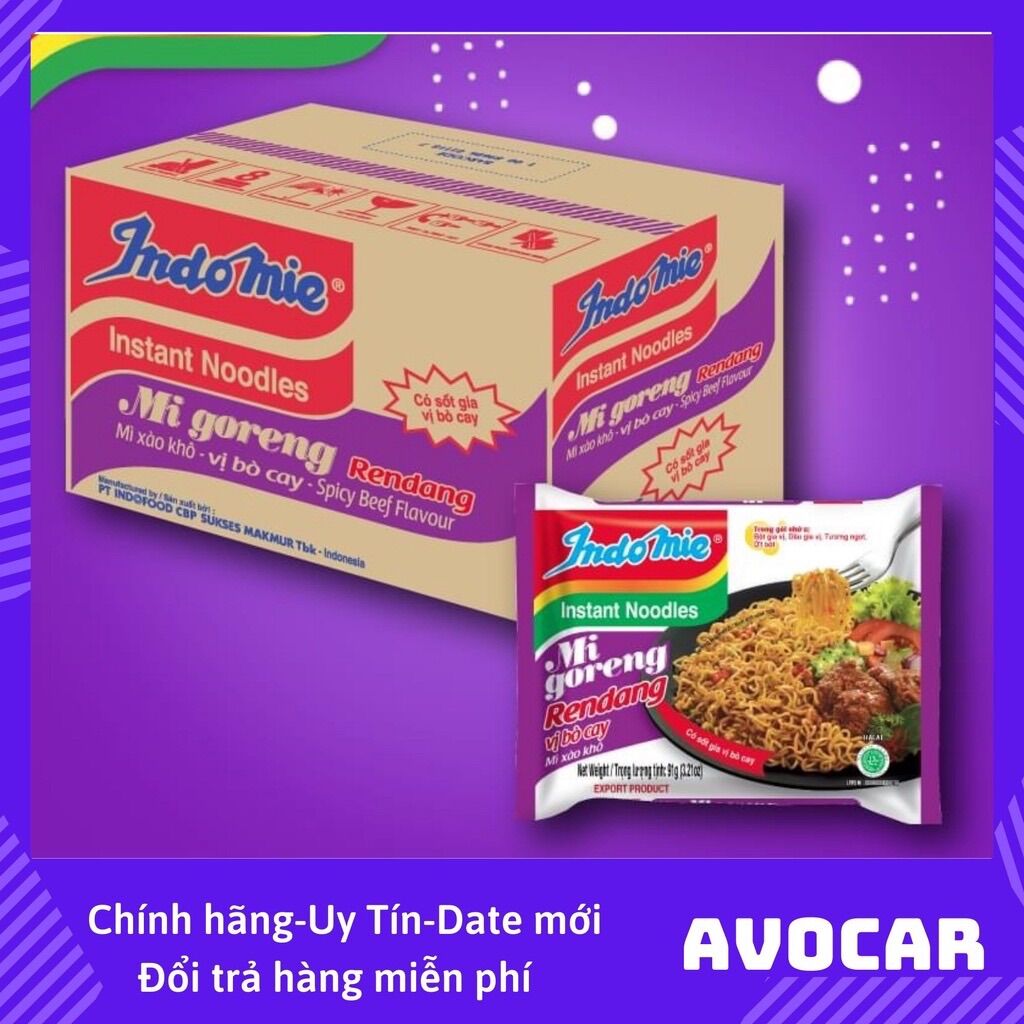 Mì indomie Bò tím 1 thùng 40 gói
