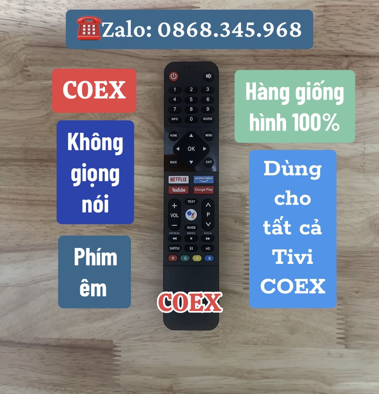 Điều khiển Tivi COEX không giọng nói