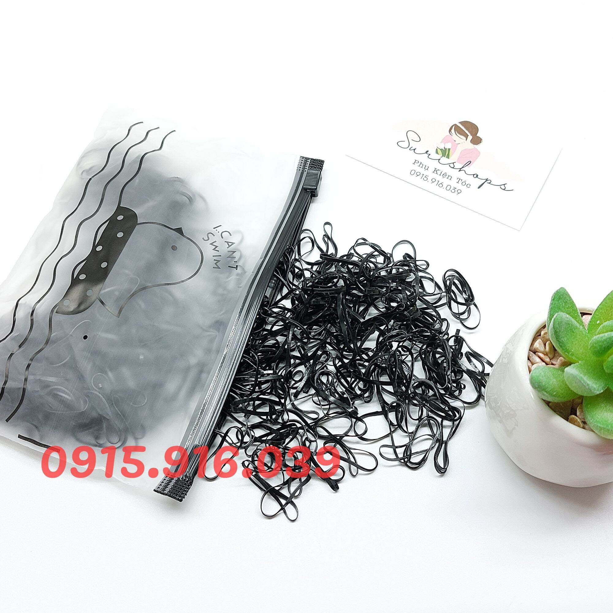 Thun Cột Tóc Túi Zip, Chun Buộc Tóc Size Nhỏ