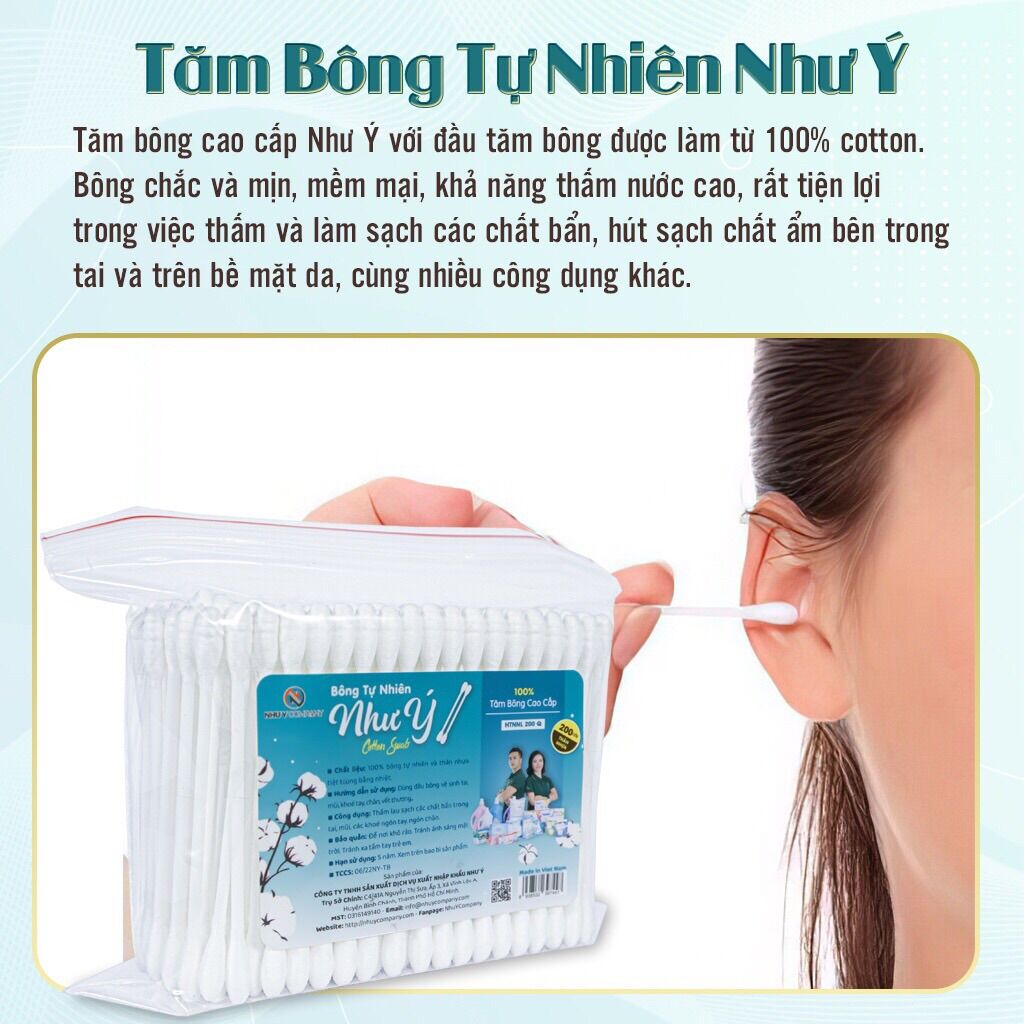 BÔNG TĂM NGƯỜI LỚN ( 1 BỊCH 200 CÂY )