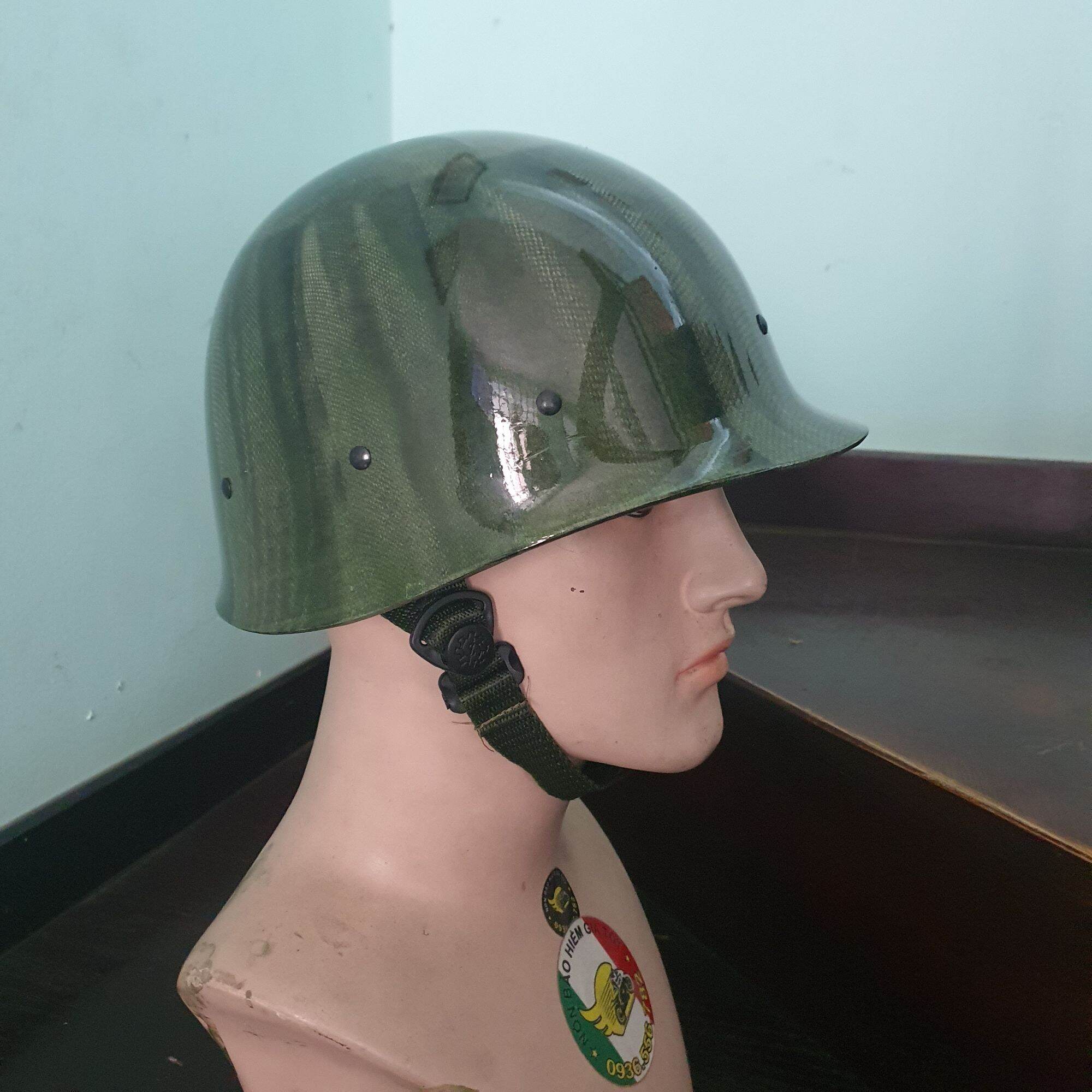 Nón cối lòng dây vân gỗ xanh rêu