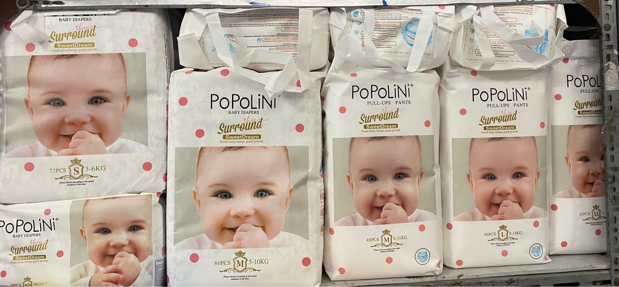 Bỉm PoPoLiNi M 60 dán