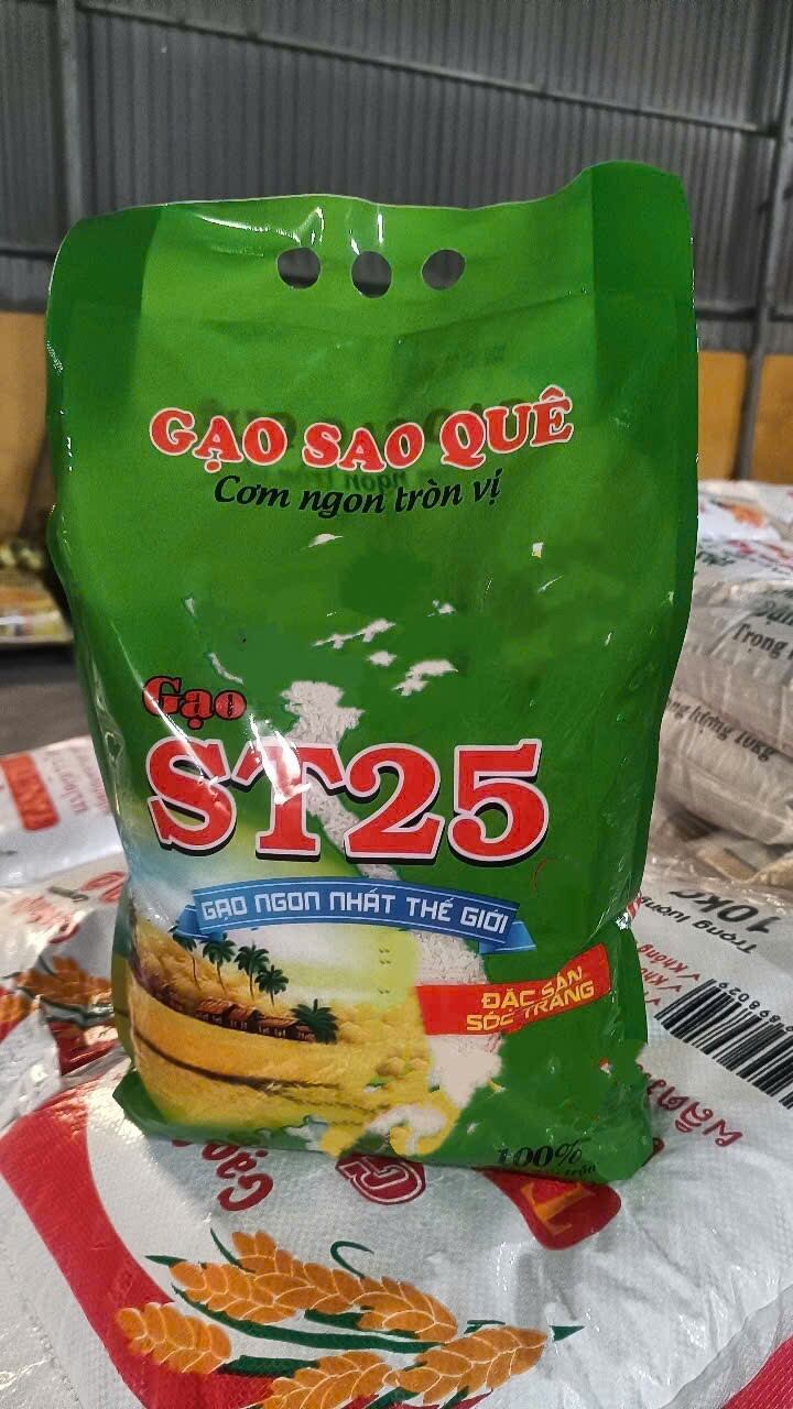 Gạo st25 Sao Quê túi 5kg