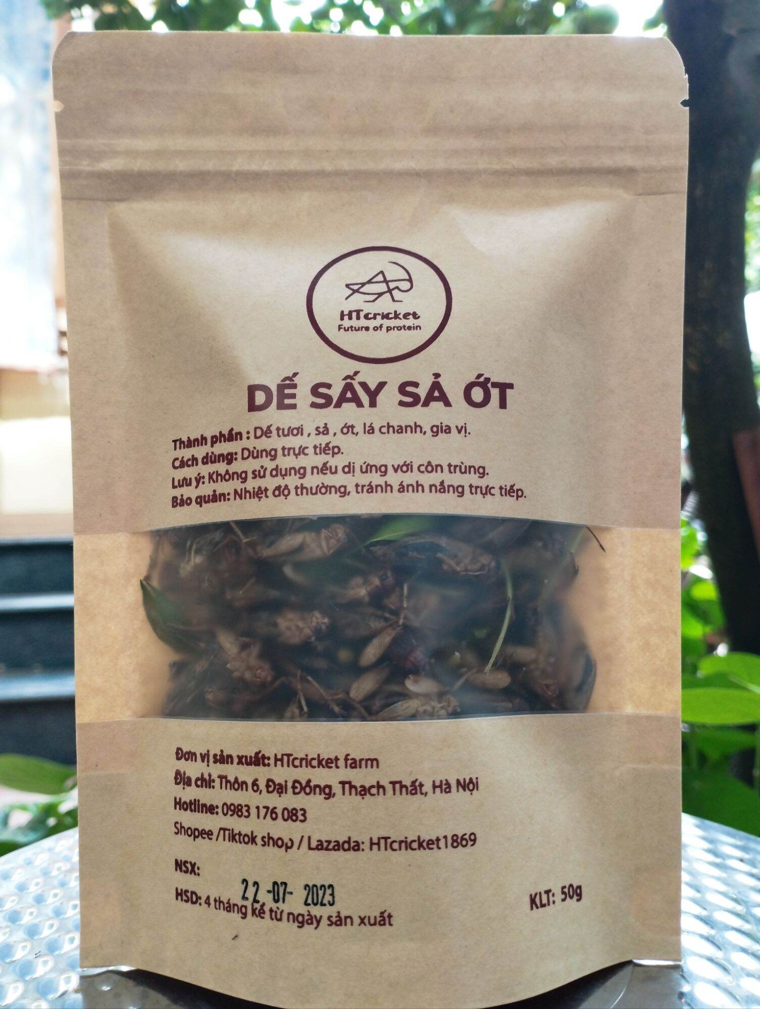 Dế sấy sả ớt, dế sấy giòn, dế sấy cay giòn