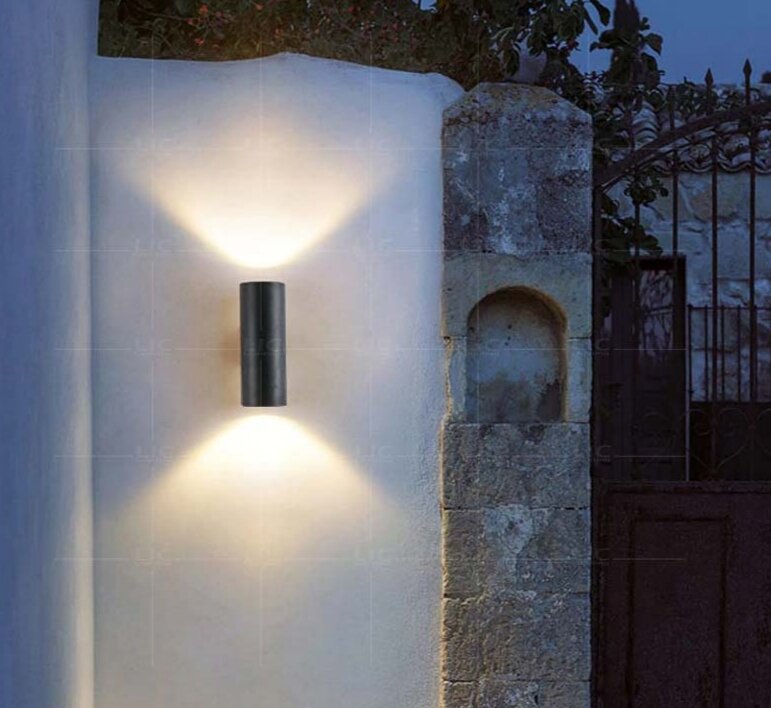 Đèn LED hắt tường  trang trí  2 đầu trụ Asia