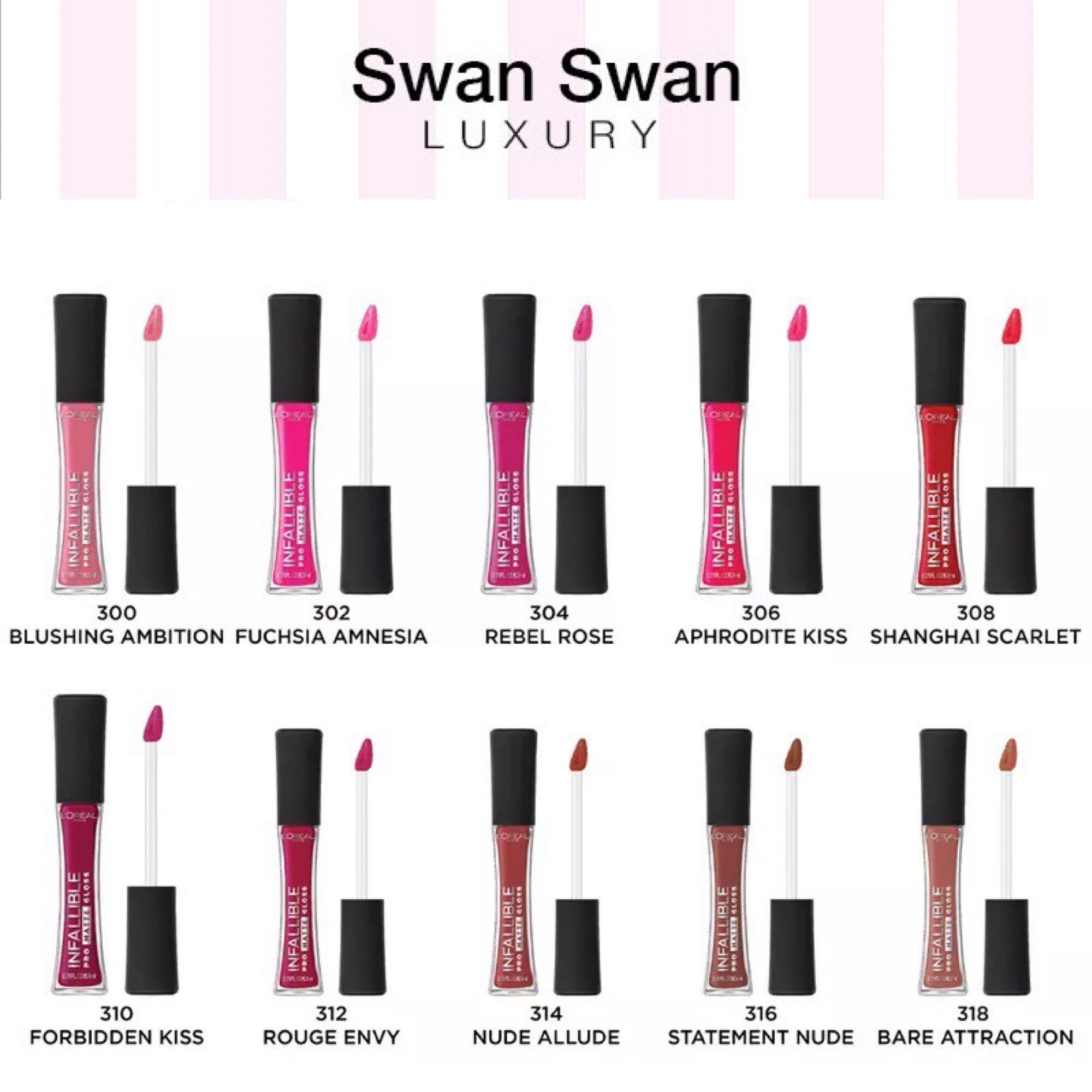 [Nhập RAISINGSTAR18, giảm 30k cho đơn 99k]Son Kem Lì Lỗi Đầu Cọ Loreal Infallible Lip Pro Matte