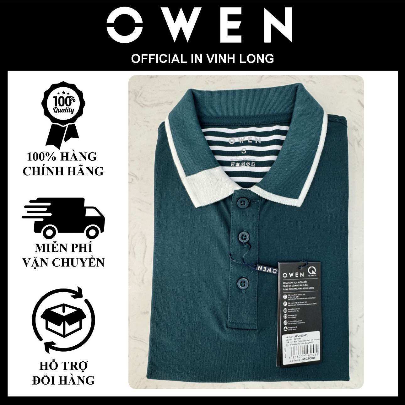 Áo Polo nam Owen form BodyFit ôm còn size S