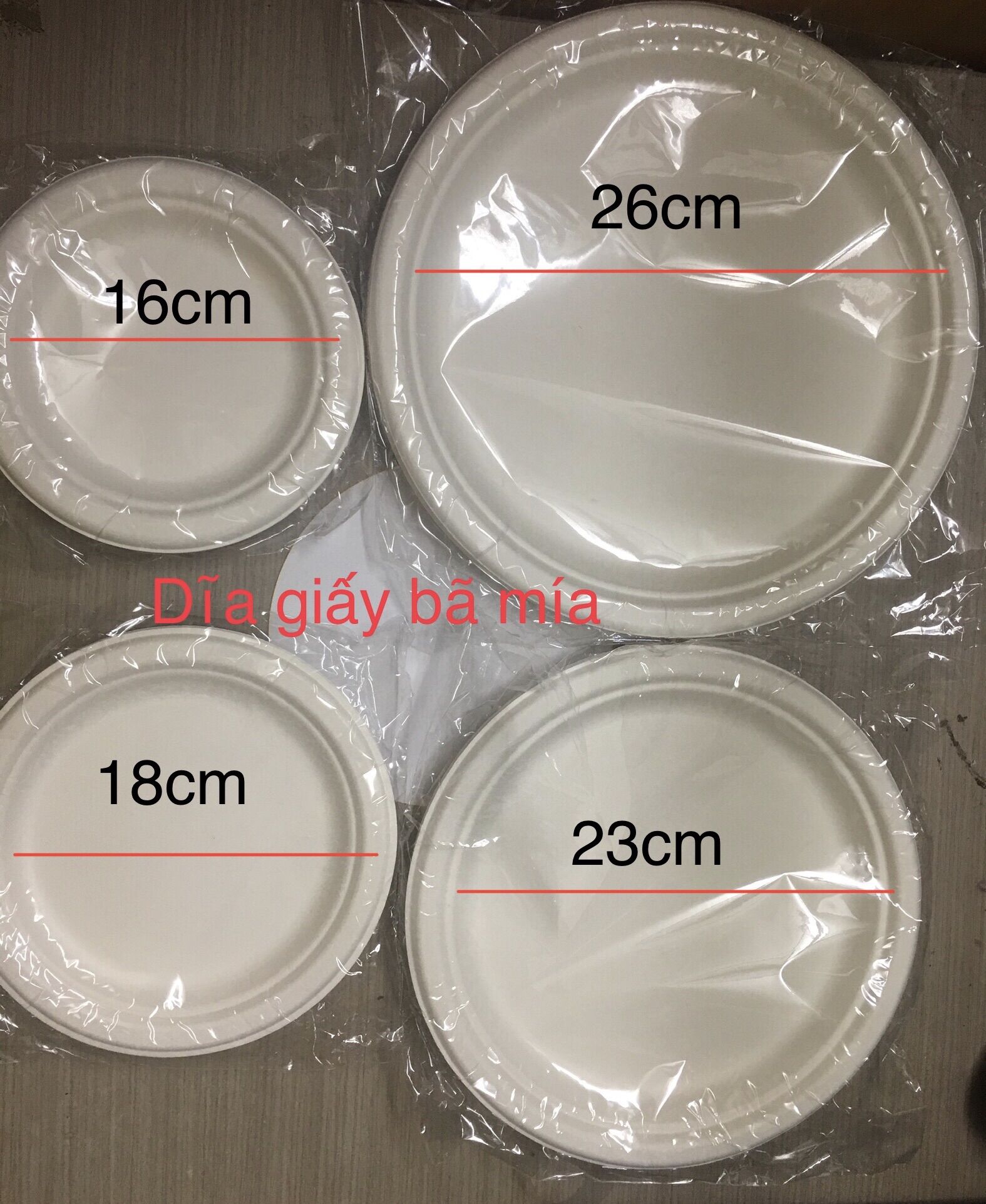 [HCM]Set 10 dĩa giấy bã mía