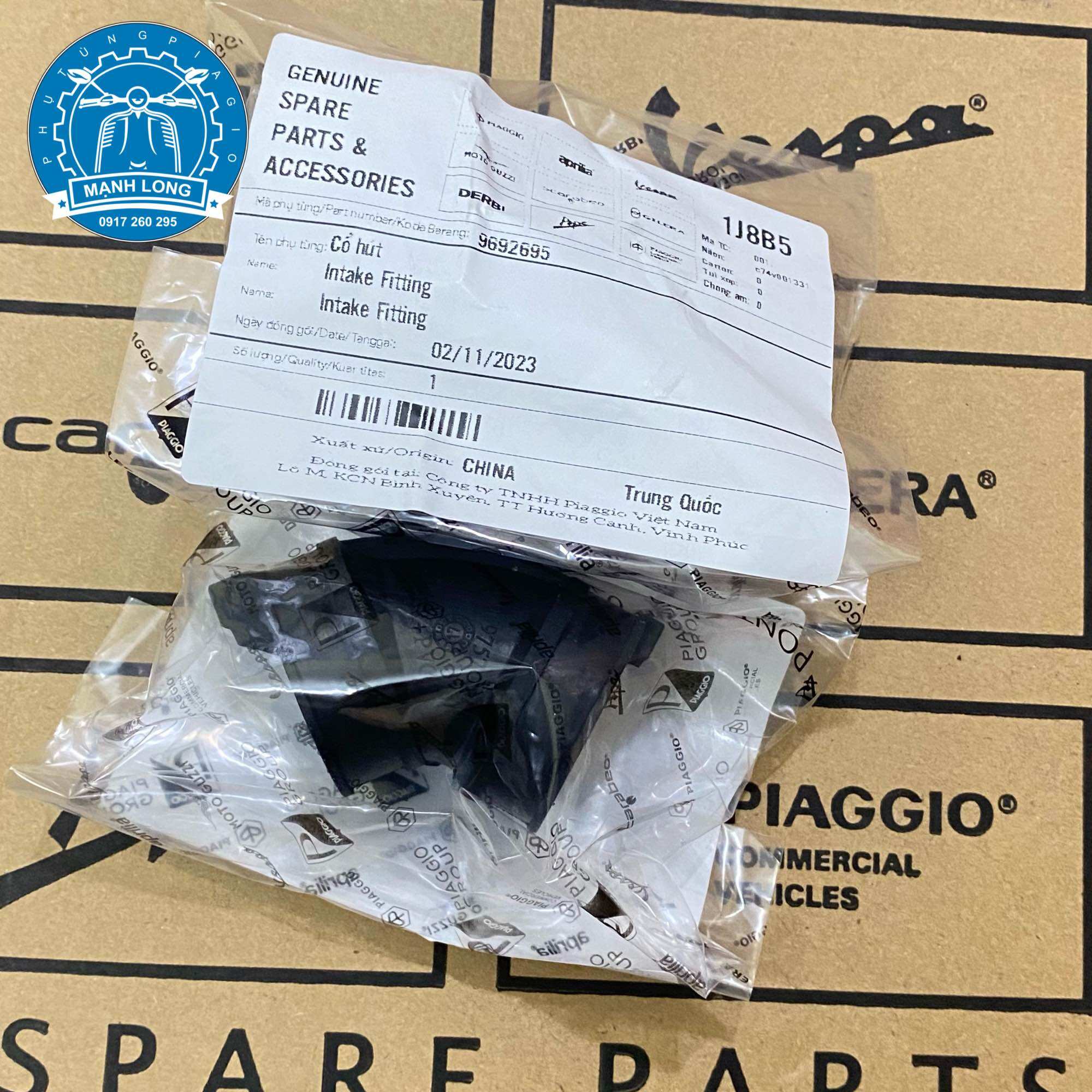 Cổ hút piaggio zip 100 cao cấp ( chính hãng )