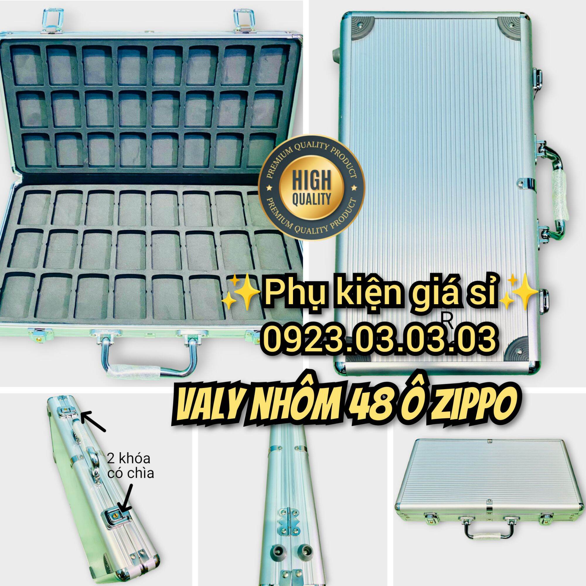 Valy nhôm đựng 48 chiếc Zippo