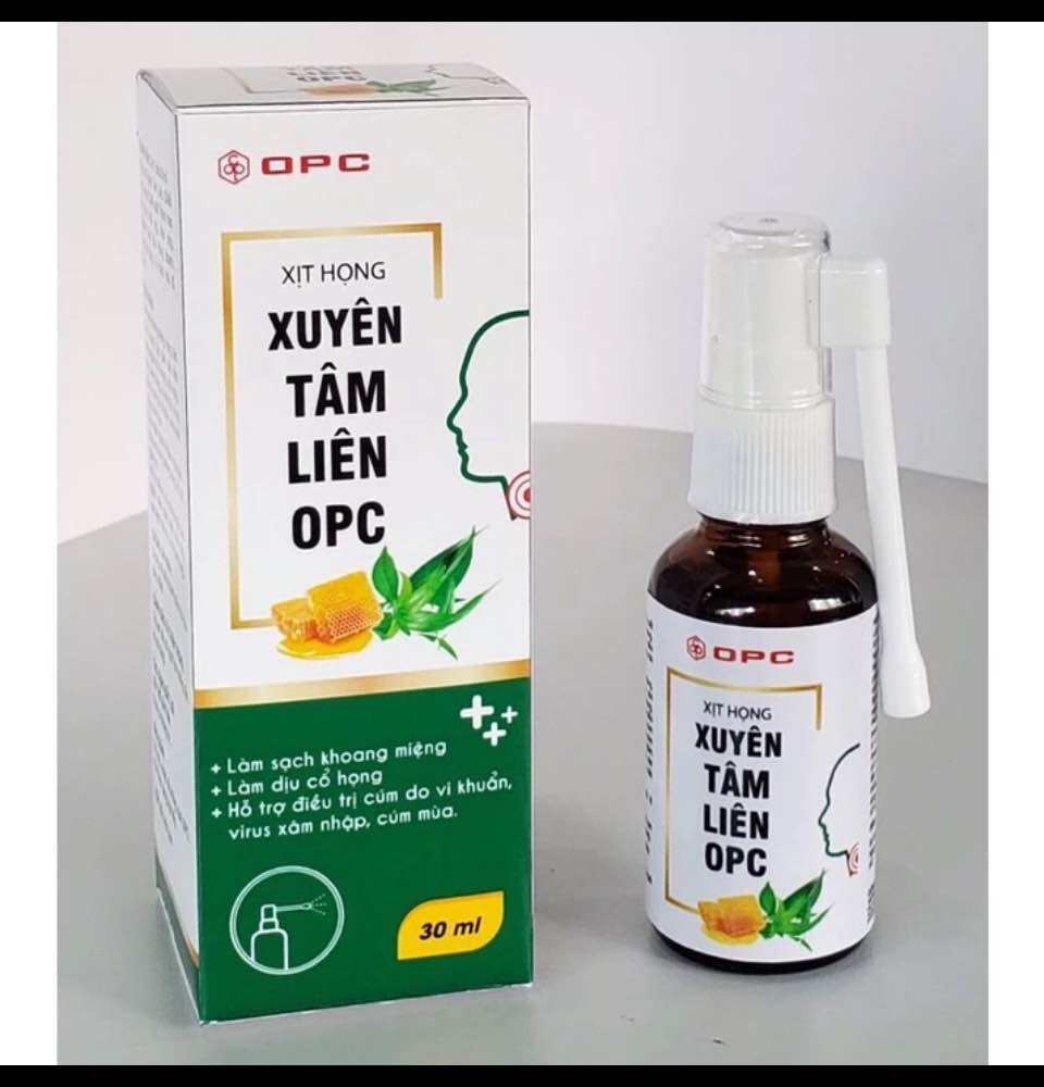 XỊT HỌNG XUYÊN TÂM LIÊN OPC ( CHAI 30ML )