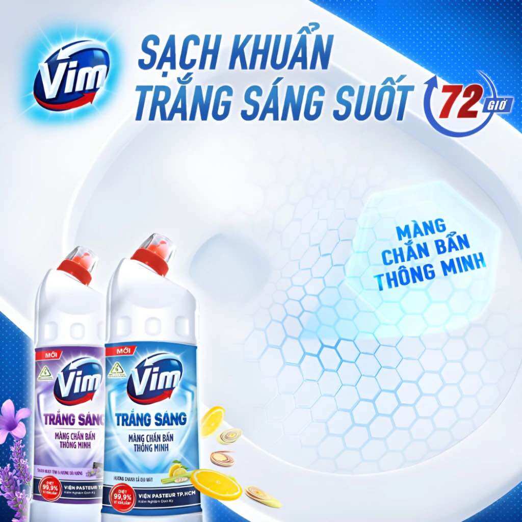 Chất Tẩy Rửa Bồn Cầu Vim 880g Diệt Khuẩn