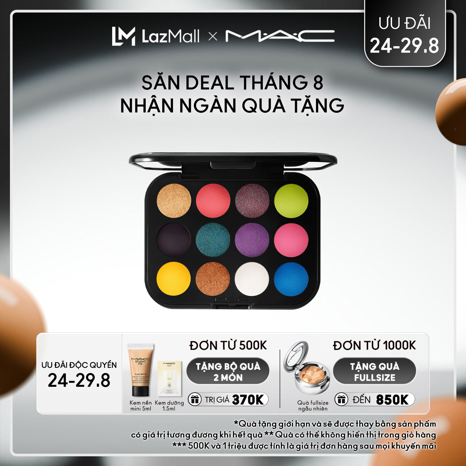 Bảng phấn mắt mac connect in colour eye shadow palette: hi-fi colour - eyeshadow, 12.2g