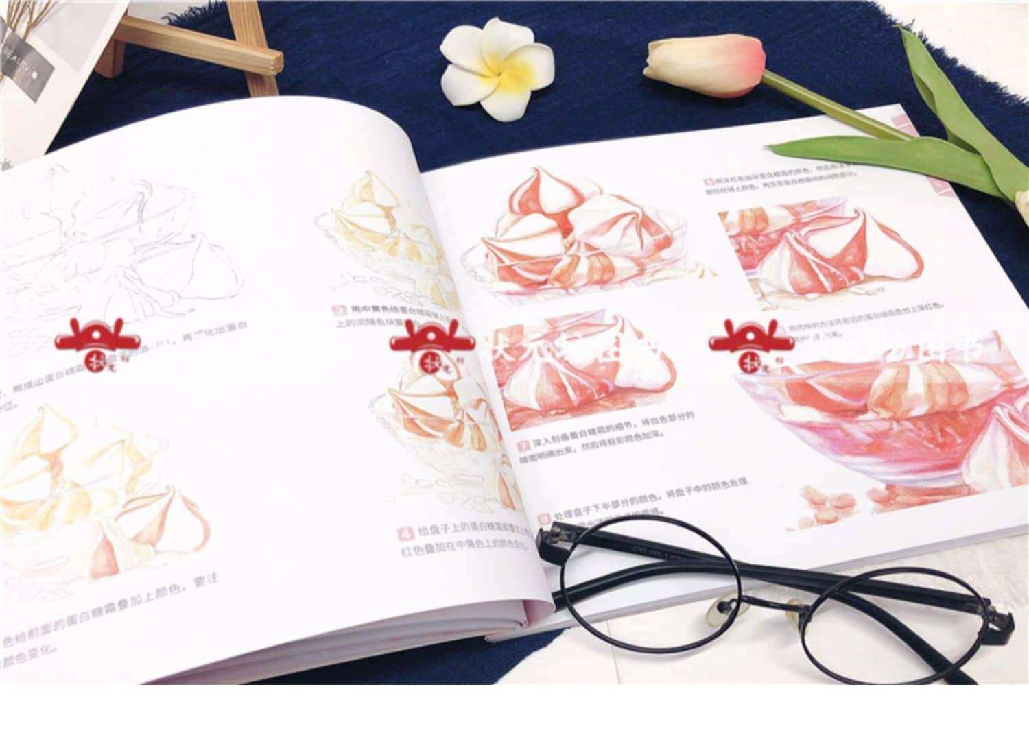 Artbook dạy vẽ đồ ăn bằng chì màu
