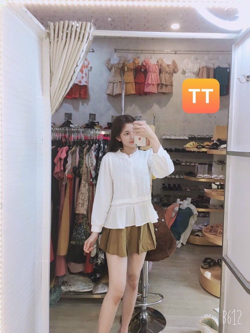 Sét áo tiểu thư chân vây xếp ly