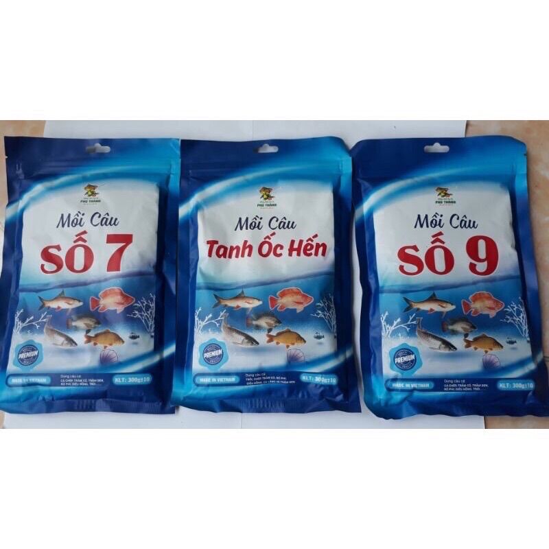ComBo mồi câu số 7,số 9 và mồi tanh ốc hiến Hãng Mồi Phú Thành